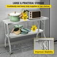 thumbnail image 4 of KFFKFF Commercial Worktable Workstation 48 x 24 inch Folding Commercial Prep Table, Heavy-duty Stainless Steel Folding Table with 772 lbs Load,Kitchen Work Table, Silver Stainless Steel Kitchen Island, 4 of 9