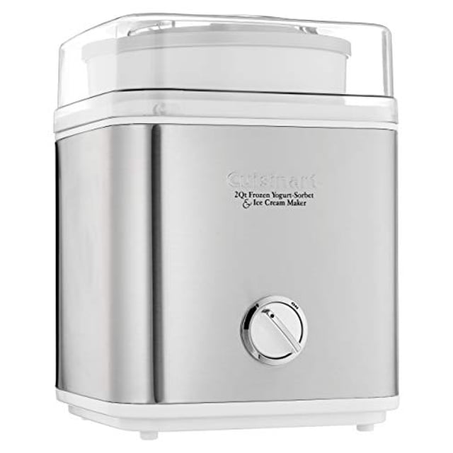 Cuisinart ICE-30R Pure Indulgence Máquina de yogur congelado de 2 cuartos de galón, sorbete y helado, con boquilla de ingrediente grande para mezclar, hace golosinas congeladas en 20 minutos