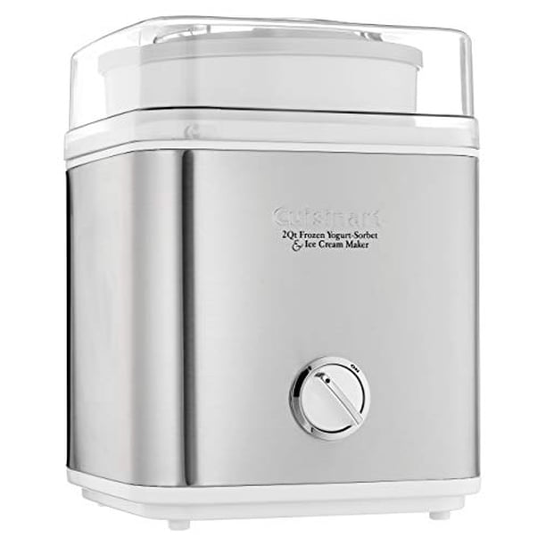 Cuisinart ICE-30R Pure Indulgence Máquina de yogur congelado de 2 cuartos de galón, sorbete y helado, con boquilla de ingrediente grande para mezclar, hace golosinas congeladas en 20 minutos