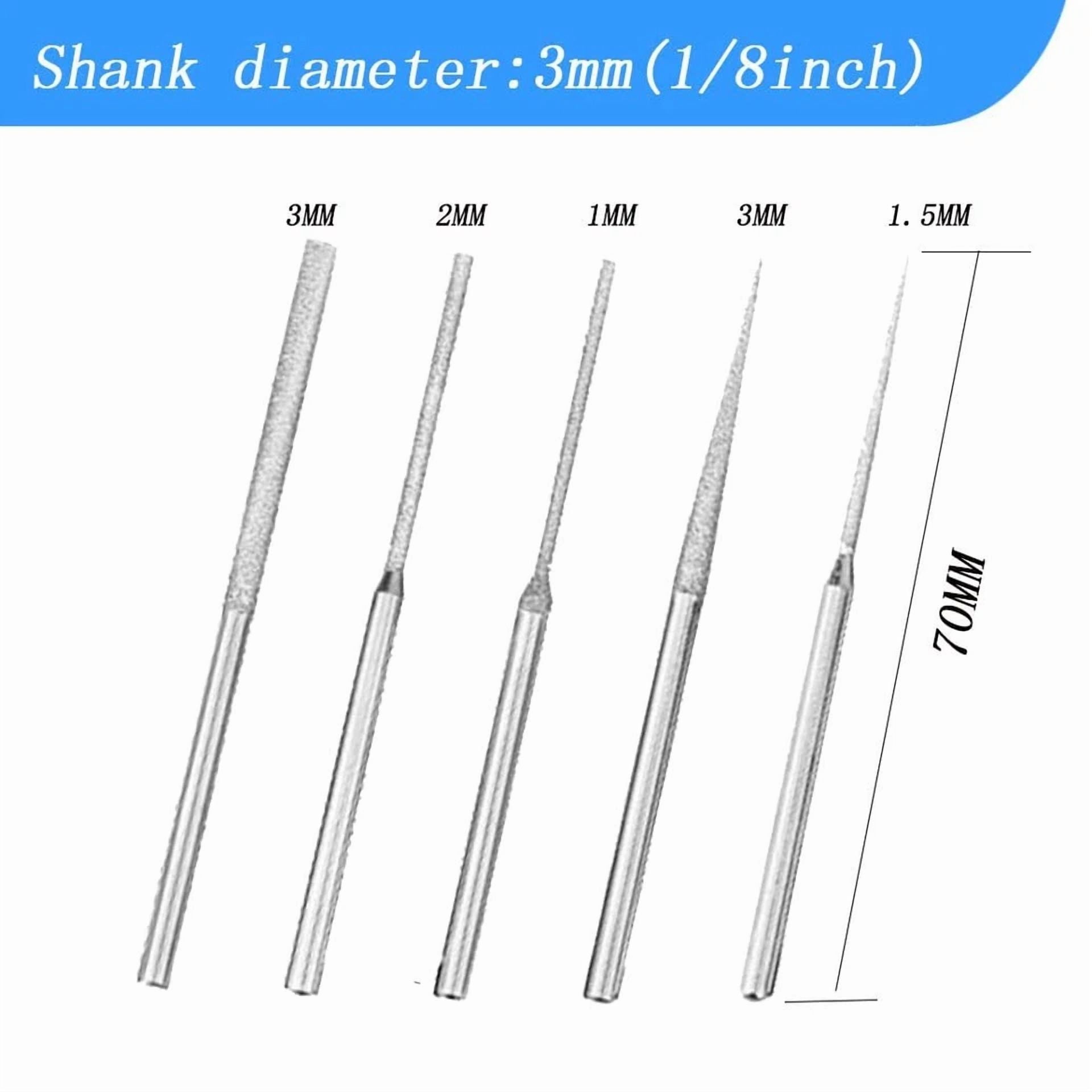 20Pcs Diamond Burr Set Drill Bits Mini Drill For Dremel Rotary Tool Accessories