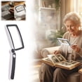 thumbnail image 2 of Magnifying Glass with Light, Handhold Magnifiers,Rechargeable 5X Large Page Magnifier for Reading, Folding Handheld Dimmable, LED Lighted Rectangle Magnifier for Reading Book Small Print(Black), 2 of 9