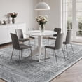 thumbnail image 5 of Reepow 5x7 Area Rugs for Living Room Washable Gray Low Pile Carpet Soft Non Slip Backing Floral Indoor Rugs for Bedroom Kitchen Home Office, 5 of 10
