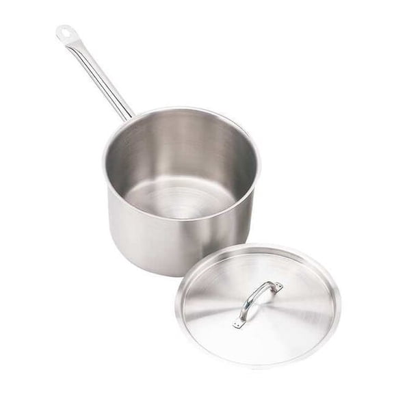 Crestware Sauce Pan w/Cover,7 qt,8 In.,SS SSPAN7WC