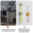 thumbnail image 7 of 4 pcs Silicone Toothbrush Holder Multi-Function Hook Waterproof self Adhesive Single Toothbrush Hook Plug Holder for Wall for Hanging Bathroom Kitchen Living Room Office, 7 of 7