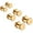 Yellow Gold, variant on Stainless Steel Women/Men Stud Earrings Dumbbell Ear Piercing Plugs 3 Pairs