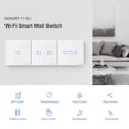 thumbnail image 4 of Reemplazo para Google Home Sonoff T1 86 1/2/3 gang TX 433Mhz RF RC Wifi Interruptor de pared Interruptor inteligente Estándar de la UE Inevent DZ7392-02B, 4 of 7