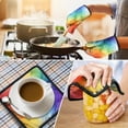 thumbnail image 4 of Rainbow Tie Dye Ink Pattern Kitchen Oven Mitt and Pot Holder Sets 4 Pcs for Baking, Cooking and Grilling, Heat Resistant Up To 392 °F, 4 of 7