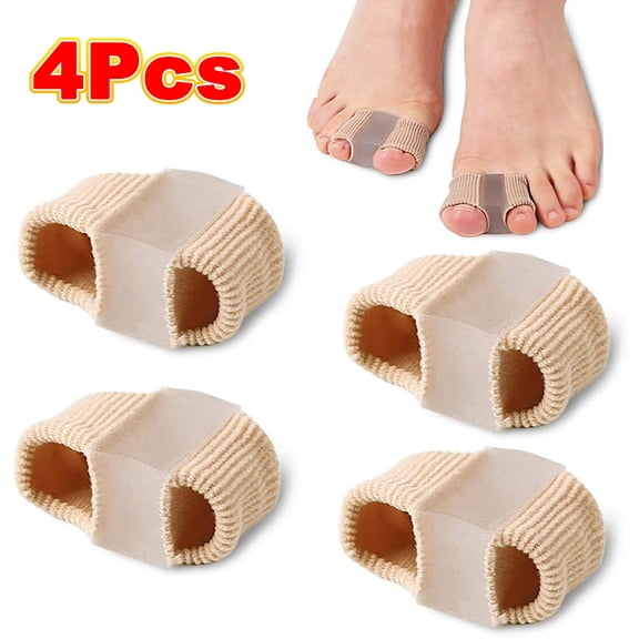 Rongsi Bunion Toe Separators for Overlapping Toes Women Men, Gel Toe Spacers Bunion Corrector with 2 Loops for feet (4PC)