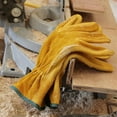 thumbnail image 3 of Heavy Duty for Women Medium Yellow Leather Gardening Gloves with Thorn Proof, by Hclzlg, 3 of 8