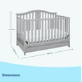 Graco Solano 4in1 Convertible Baby Crib with Drawer, Pebble Gray