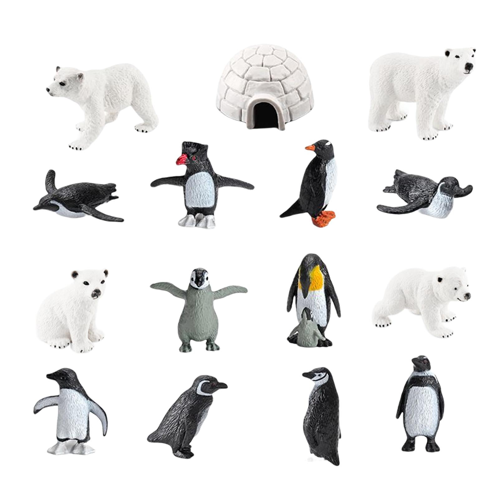 15Pcs Arctic Animal Figures Set Playset Animal Figures Toys Science