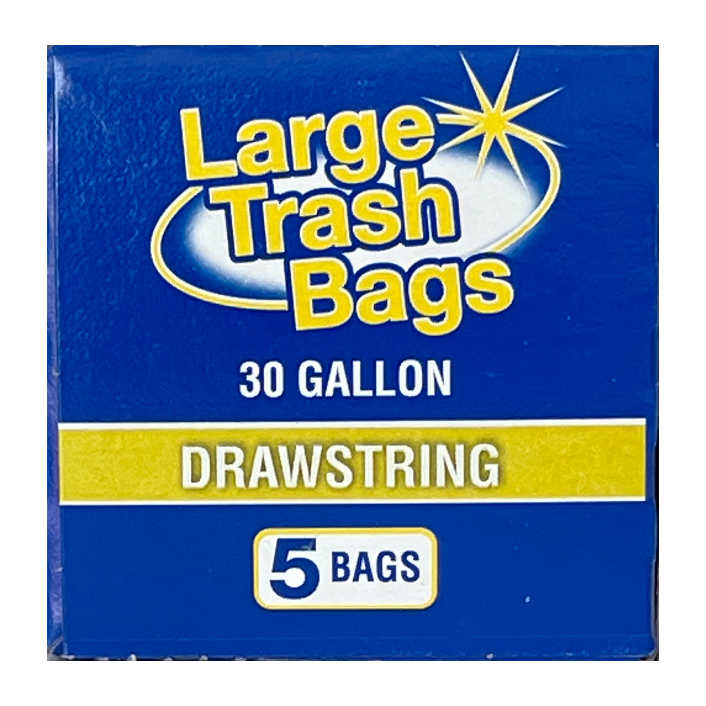 30 Gallon, 1.5 mil Drawstring tall High Density Can Liner / Trash Bags 50pc  x 2boxes ( 30 x 33 )
