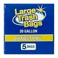 thumbnail image 5 of Basic Large Trash Bags, 30 Gallon, 5 Bags (Drawstring), 5 of 6