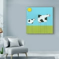 thumbnail image 3 of Trademark Fine Art 'Stick leg Cow I' Canvas Art by June Erica Vess, 3 of 4