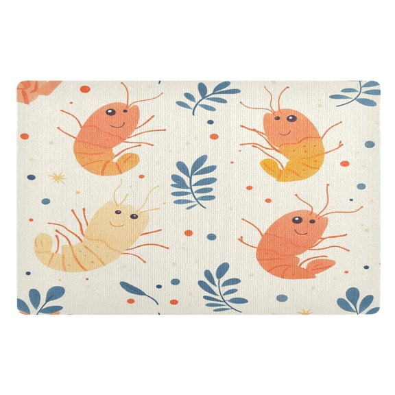BZSMCE Floor Mats 32x20in Cute Shrimp Creativity Doormats