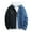 Black, variant on IROINNID Men's Denim Jacket Turndown Lapel Long Sleeve Contrast Color Loose Fall/Winter Plus Size Fashion Jacket