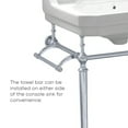 thumbnail image 2 of Whitehaus Bathroom Sink Console In White And Polished Chrome WHV024-L33-3H-C, 2 of 2