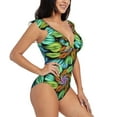 thumbnail image 5 of Picia Hippie Style Blooming Jelly Womens Tummy Control Bathing Suits Slimming Ruffle Swimsuit One Piece Lace Swimwear-, 5 of 8