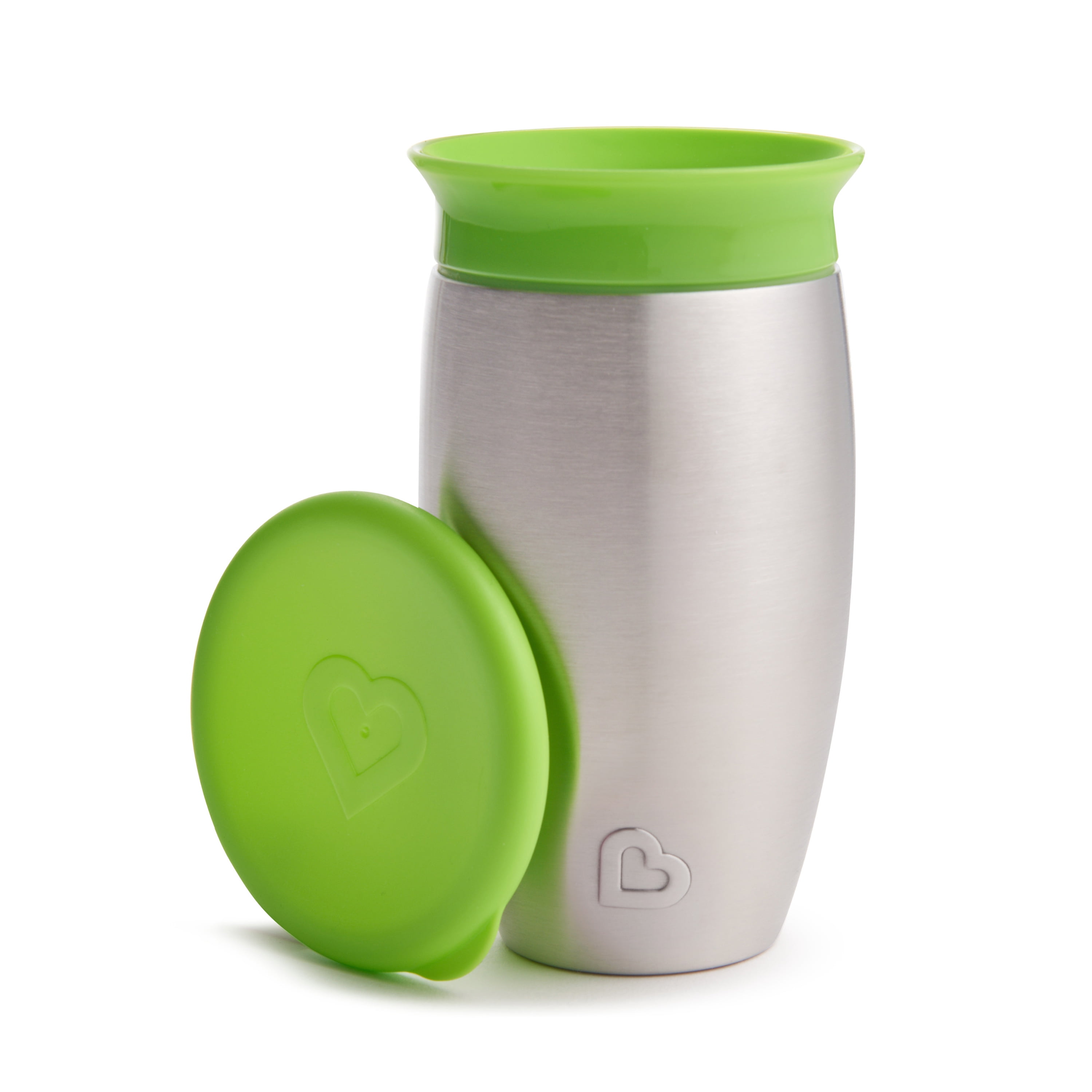Munchkin Miracle 360 Spoutless Stainless Steel Sippy Cup, 10oz, Green Munchkin Sippy Cup Stainless Steel