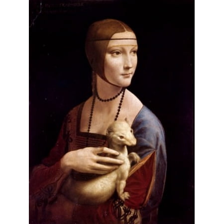 Portrait of Cecilia Gallerani Leonardo da Vinci Czartoryski Museum Cracow Poland Poster (Best Leonardo Da Vinci Museum)