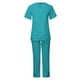 thumbnail image 5 of Conjunto De 3 Uniformes De Exfoliación Para Mujer, Cuello En V Y Pantalones Deportivos Para Peluquero De Mascotas, Spa, Azul, Talla S, 5 of 8