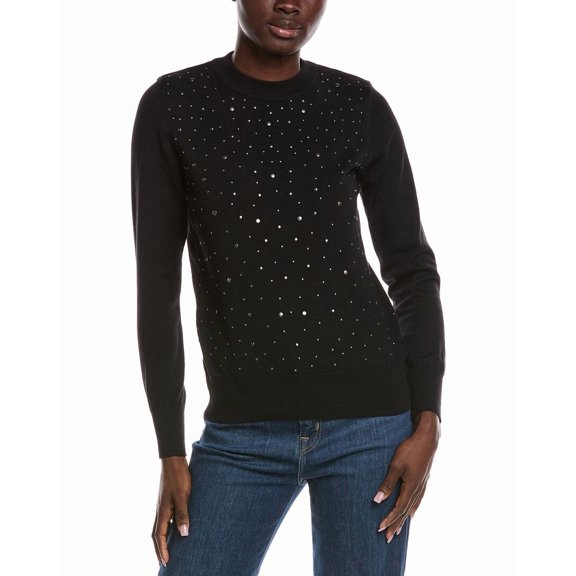 Nanette Nanette Lepore womens Studded Front Sweater, s, Black