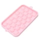 thumbnail image 4 of Bandeja de 25 cubitos de hielo de silicona de fácil liberación, molde para hacer bolas de hielo, mini bandeja redonda con tapa, color rosa, 4 of 14