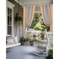 thumbnail image 4 of Outdoor Curtains for Patio Ombre Abstract Gradient Coral Pink and Gray Waterproof Privacy Outside Curtains with Tiebacks Grommet Top Pergola Curtains for Porch Cabana Gazebo 2 Panels, 54x95 inch, 4 of 7