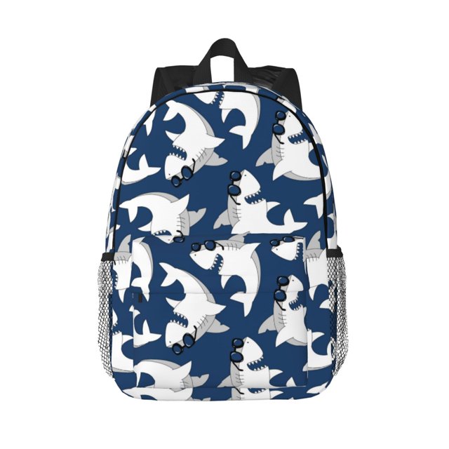 Easygdp Shark Mochila Ligera de 15 Pulgadas para Estudiantes, Mochila Cómoda para la Escuela y Viajes, Correas Ajustables