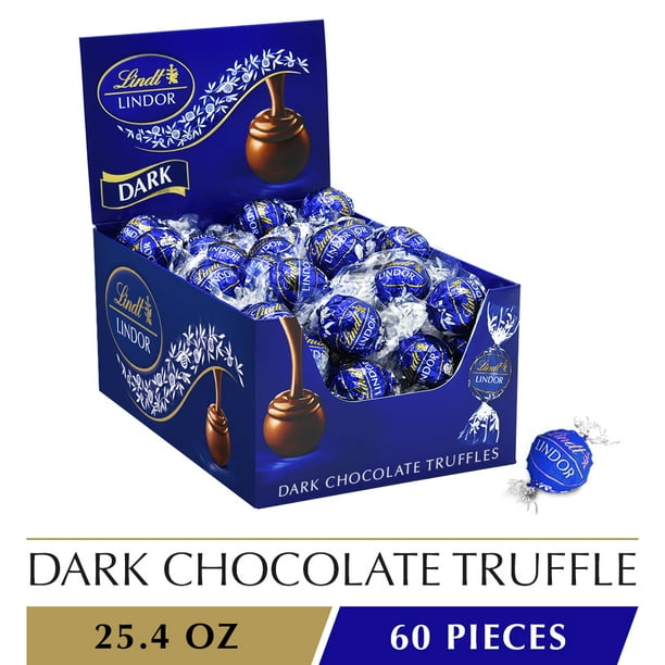 Lindt Lindor Dark Chocolate Truffles 254 Oz 60 Count 1077