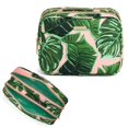 thumbnail image 1 of Bolsa de maquillaje Conair, tamaño grande, con doble cierre, neceser cosmético, color rosa, 1 of 5