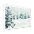 thumbnail image 2 of Designart 'Snowy Pine Trees On Mountain' Traditional Framed Art Print, 2 of 4