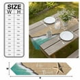thumbnail image 3 of Beige Blue Summer Beach Table Runner Linen Burlap Table Runner 70 Inches Long Coastal Nautical Starfish Ocean Dresser Scarves for Kitchen Island Coffee Dining Room Party Wedding Holiday Decor 13"x70", 3 of 8