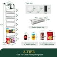 thumbnail image 7 of Yeabett 8-Tier Over the Door Pantry Organizer, Larger Baskets Metal Pantry Organization and Storage, Door Back Hanging Space Saver for Kitchen, Laundry, Bathroom, Black, 7 of 7