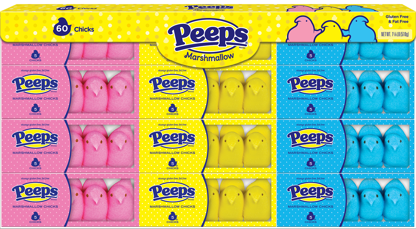 Peeps, Chick Party Easter Candy Pack, 60 Ct