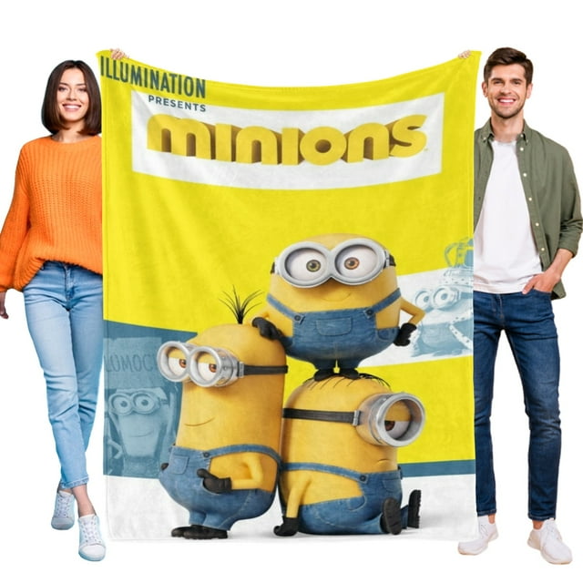 Minions anti-pilling, suave, ligera, esponjosa y acogedora de lujo para hogar y cocina – Perfecta para niños y adultos,130X150cm