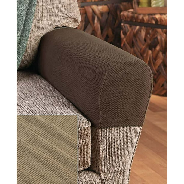 Sets of 2 Stretch Armrest CoversTan