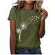 thumbnail image 2 of Fiudx Ofertas de La Semana Blusa de Manga Corta con Estampado de Moda para Mujer, Divertida Camiseta con Cuello Redondo, 2 of 4