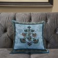 thumbnail image 5 of Amrita Sen Mughal Buta Throw Pillow with Removable Cover in Sky Blue Red 18x18, 5 of 5