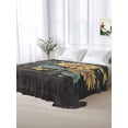 thumbnail image 5 of Retro Sunflower King Size Flat Sheet, Wrinkleproof & Fadeproof Cooling Flat Bed Sheet Only, Spring Summer Farmhouse Floral Butterfly Breathable Soft Bedding Top Sheets 105 x 98 Inches, 5 of 8