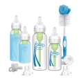 thumbnail image 1 of Dr. Brown's Natural Flow Anti-Colic Options+ Narrow Glass Baby Bottle Starter Set with Silicone Glass Bottle, Baby Bottle Brush and Soft 100% Silicone HappyPaci Pacifier for Newborns, 1 of 8