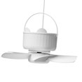 thumbnail image 3 of Ventilador de techo con control remoto USB, ventilador colgante con gancho, ventiladores de campamento, mini ventilador, ventilador de camping Blanco, 3 of 9