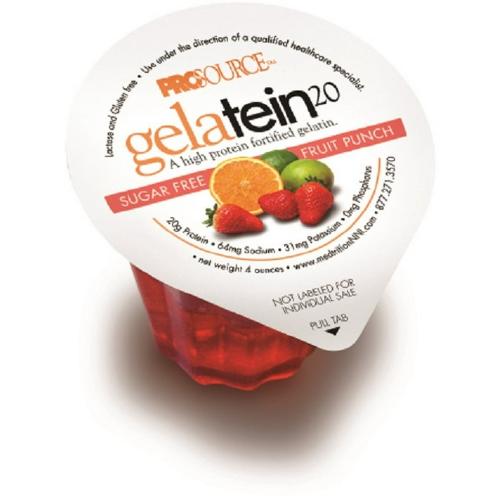 Protein Supplement Gelatein 20 Fruit Punch 4 oz. Cup Ready to UseCase