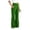 Green, variant on Girls Leggings Solid Split Hem Side Pockets Elastic Stretch Elastic Waist Summer Yoga Full Length Casual Outer Pant for 6 to 15 Years
