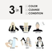 Keracolor Semi Permanent Hair Dye 3 in 1 Clenditioner, Silver, 33.8 fl oz