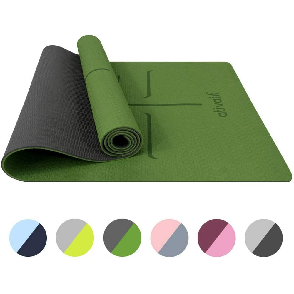 ATIVAFIT Non Slip TPE Yoga Mat Eco Friendly Exercise & Workout Mat with
