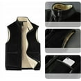 thumbnail image 4 of Men's Vest Plus Velvet Thickened Warm Stand Collar Large Size Polar Fleece Vest Men's Top, 4 of 10
