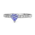 thumbnail image 2 of 1.65 Cts Tanzanite 925 Sterling Silver Heart Ring Unique Lovers Women Valentines Day Gifts Ring, 2 of 3