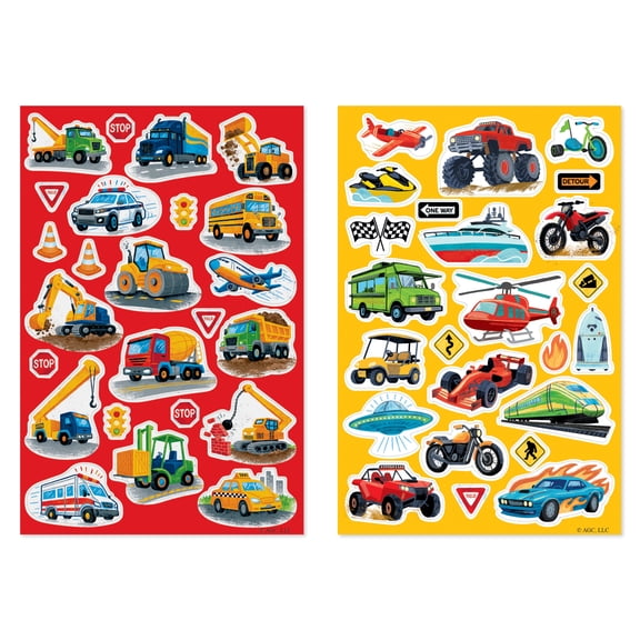 American Greetings 192 Stickers, 8 Sheets, All-Occasion Stickers, Construction & Truck Designs