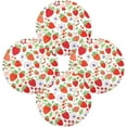 thumbnail image 2 of 1PC Place Mats Strawberry Red Round Placemat Heat-Resistant Placemats Dining Table Mat Circle Shape 15.4" for Kitchen/Dinner/Party/Restaurant Home Decor Gifts, 2 of 7